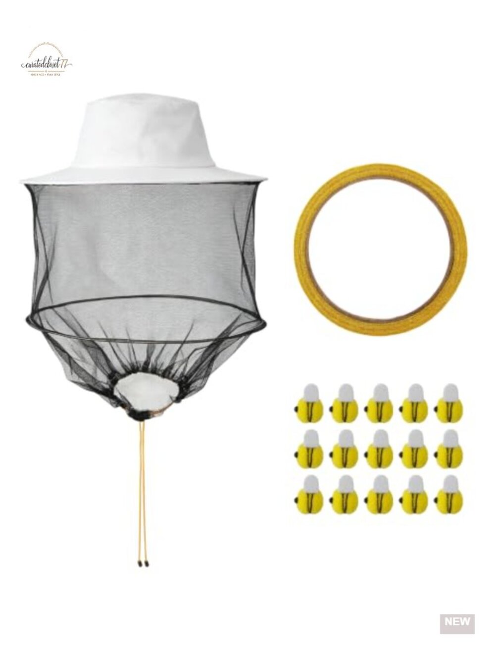 Beekeeper Hat with Veil Mesh Face Mask DIY Bee Costume Accessory